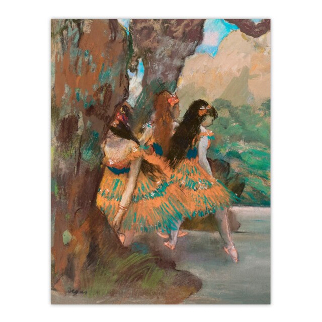 Young Ballet Dancers On Stage Degas Vintage Huge Wall Art Print 18X24 In