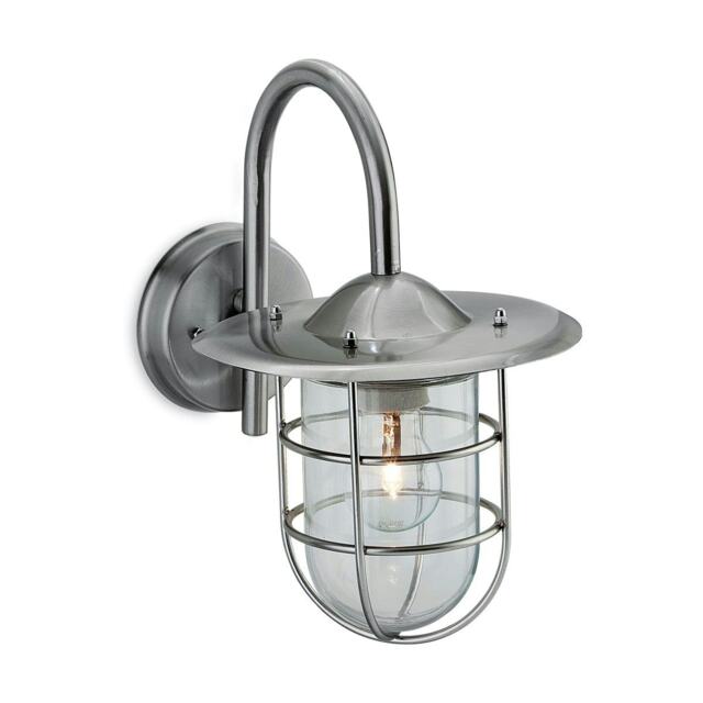 Cage 1 Light Wall Light Stainless Steel IP44, E27