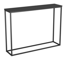 Wooden Console Table with Metal Legs Black 1