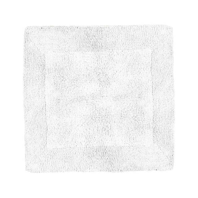 Heavyweight Reversible Square Bath Mat White White