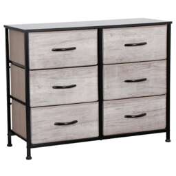 6 Drawer Bedroom Chest Dresser Grey Grey