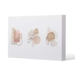 Beige watercolour Illustration and gold elements (Canvas Print) / 101 x 77 x 4cm Multi