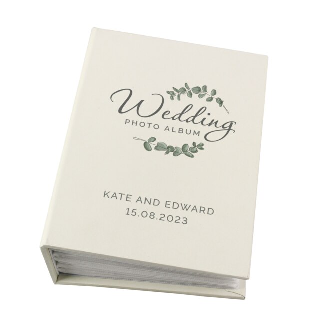 Personalised Wedding 6x4 Photo Album White