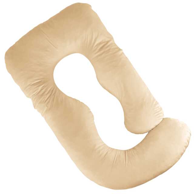 Aamira Cream Pregnancy Maternity Pillow 140x70x20cm J Shape Memory Foam Cream Cream J Shape - Cream 1