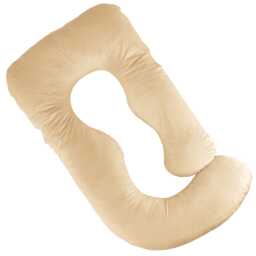 Aamira Cream Pregnancy Maternity Pillow 140x70x20cm J Shape Memory Foam Cream Cream J Shape - Cream 1