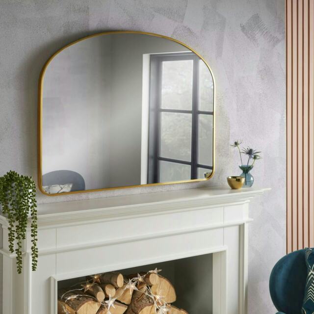 Liberty Metal Framed Overmantle Mirror Gold H 71cm x L 93cm 1