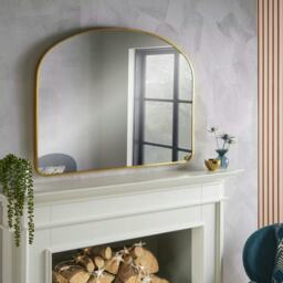 Liberty Metal Framed Overmantle Mirror Gold H 71cm x L 93cm 1