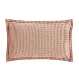 Pineapple Elephant Jaipur Chunky Waffle Cotton Cushion Pink 30x50cm