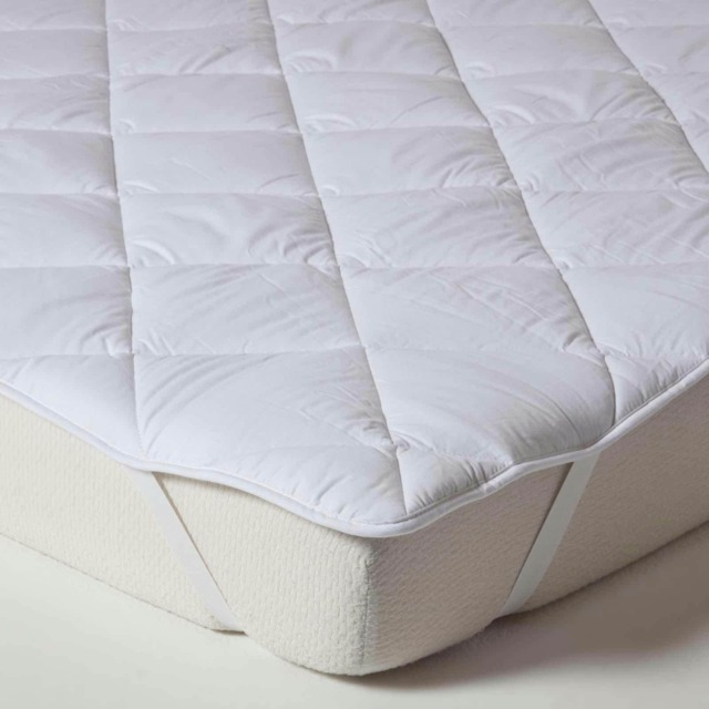 Homescapes Luxury Extra Thick 500 GSM Cotton Mattress Topper - Super King Size White Super King