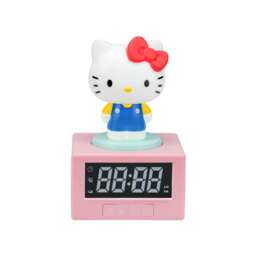 Hello Kitty Digital Alarm Clock with Night Light & Music, BatteryPowered Sanrio Kawaii Bedroom Decor Gift Paladone