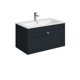Balterley Wall Hung 1 Drawer Unit with Stone Basin 1 Tap Hole Grey 431 x 800 x 453mm