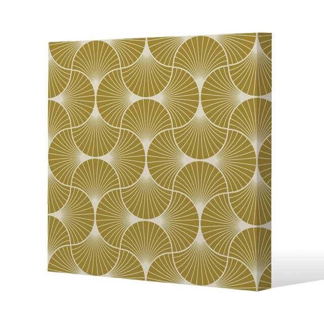 Geometric Shells (Canvas Print) Cream