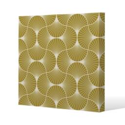 Geometric Shells (Canvas Print) Cream