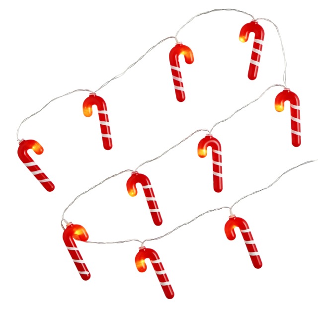 ValueLights Candy Cane Red Indoor String Light