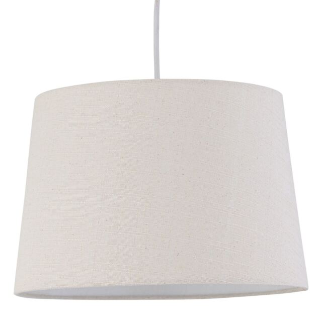 Zoey - Natural Linen Easy Fit Pendant or Lamp Shade Brown Medium 1