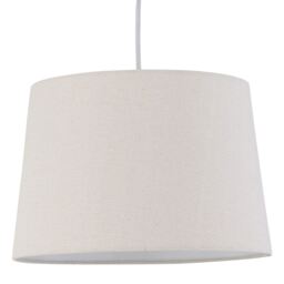 Zoey - Natural Linen Easy Fit Pendant or Lamp Shade Brown Medium 1