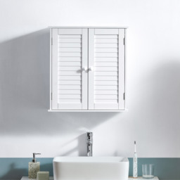 Bath Vida Liano 2 Door Wall Mounted Bathroom Cabinet, White White 1
