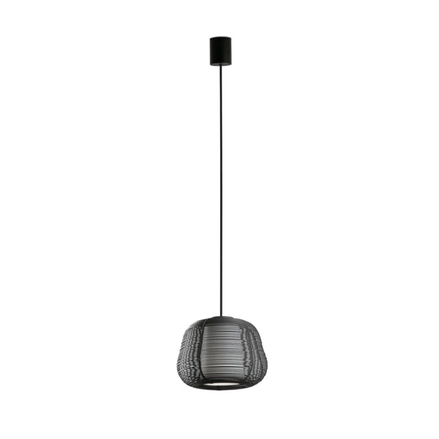 Narita Outdoor Pendant Ceiling Light Black E27 IP65