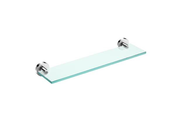 Cosmic Shelf with Double Screws & Durable Glass for Bathroom, Light Grey - 40cm Multi 1