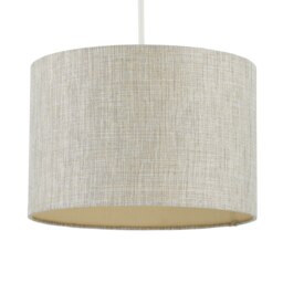 BHS Metallic Linen Easy Fit Light Shade, Natural Cream Natural 1