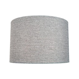 Modern and Sleek 25cm Width Light Grey Linen Fabric Drum Lamp Shade 60w Maximum Grey Grey 1