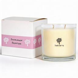 Nicola Spring Summer Berries Scented Candle - 400g 28h Natural Single Wick Soy Wax Aromatherapy Candle Home Fragrance