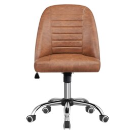 Yaheetech Faux Leather Mid Back Desk Chair for Home Office