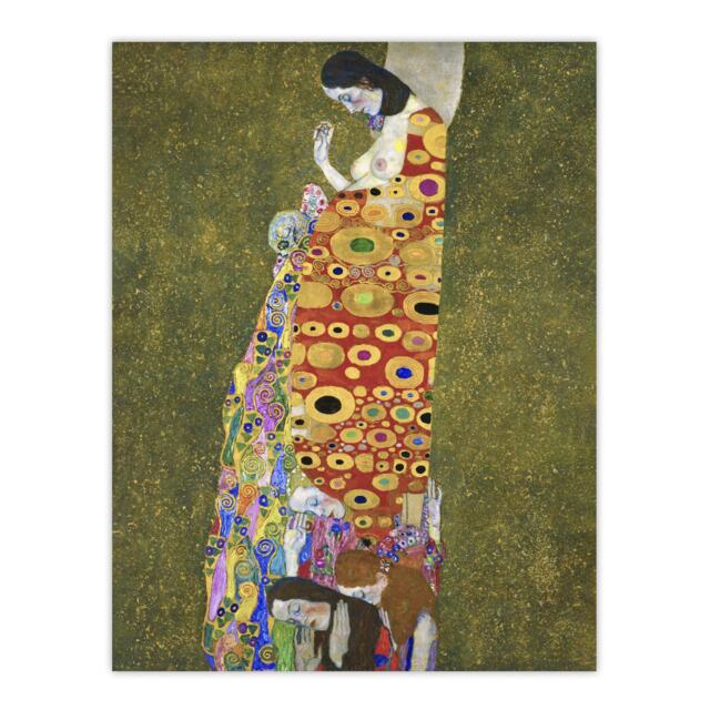 "Vision Hope II Pregnancy Life Death Vintage Wall Art Print Klimt 12x16"""