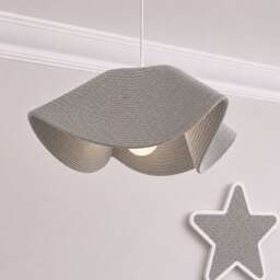CGC Flora 78cm Grey Large Floppy Fabric Lampshade