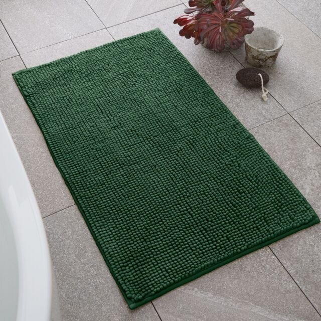 Catherine Lansfield Bobble Bath Mat Green Dark Green 50 x 80 cm