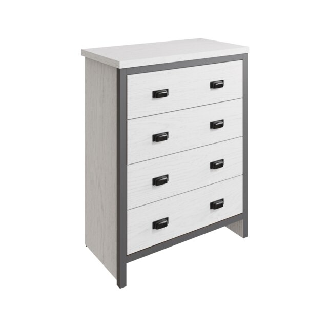 Boston 4 Drawer Chest of Drawers White White