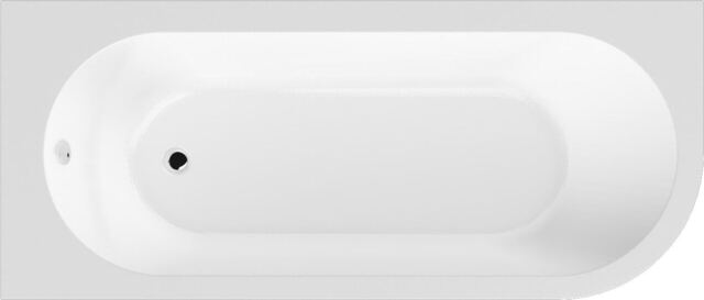 Balterley Kingsley Left Hand Back to Wall Corner J Shaped Bath Tub and Panel - Balterley White White 1