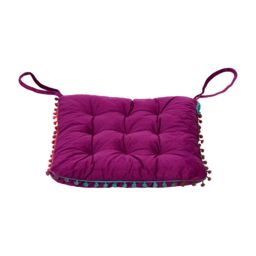 Living and Home Thick Padded Chair Cushion, Purple Purple