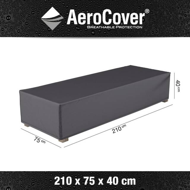 Platinum AeroCover Waterproof and Breathable Ripstop Polyester Sun Lounger Cover W210 x D75 x H40 cm