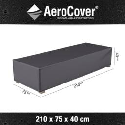Platinum AeroCover Waterproof and Breathable Ripstop Polyester Sun Lounger Cover W210 x D75 x H40 cm