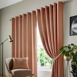 Cotswold Eyelet Curtain - Orange - 116 cm x 182 cm