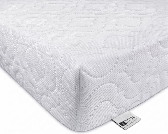 Cot Bed Foam Mattress Breathable & Waterproof Removable Washable Cover, Anti Allergy, White (140 x 70 x 5)