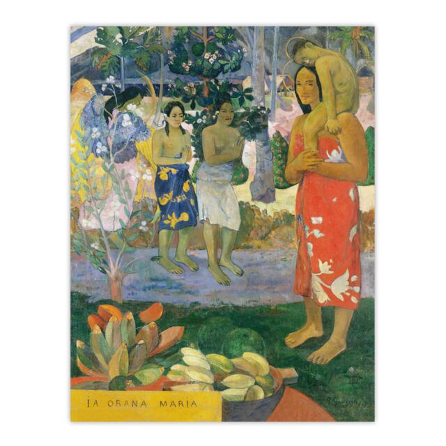 Hail Mary La Orana Maria Paul Gauguin Huge Wall Art Print 18X24 In