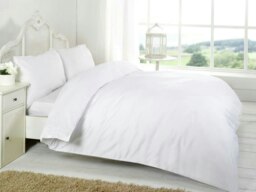 Egyptian Cotton Duvet Cover Set 200 Thread Count - Super King - White White Super King