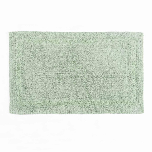Homescapes Luxury Reversible Cotton Bath Mat - Sage Green Sage Green