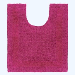 Homescapes Luxury Reversible Cotton Pedestal Mat - Raspberry Pink Raspberry