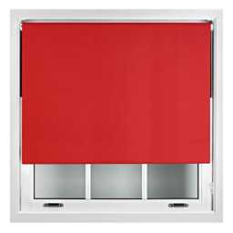 Blackout Roller Blind 155cm Wide x 165cm Long Metal Fittings Red Red
