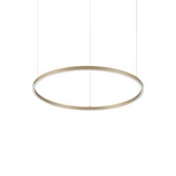 Oracle Slim 70cm Non Dim 3000K Round Integrated LED Pendant Ceiling Light Brass 4350lm