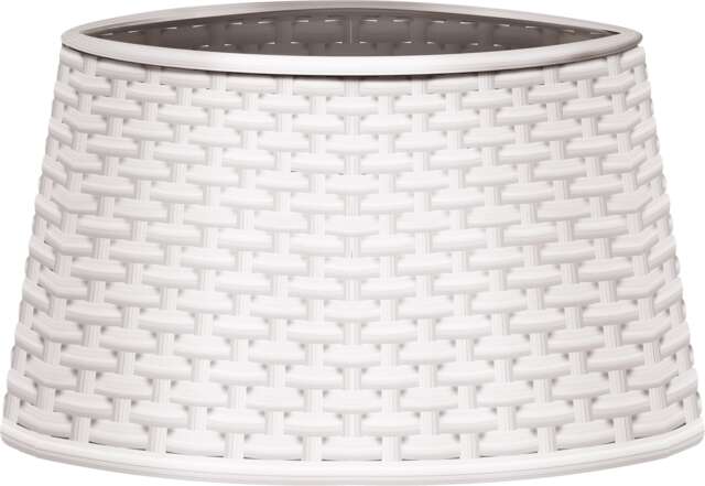 St Helens Christmas Treet Skirt Rattan Style, White