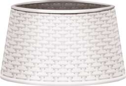 St Helens Christmas Treet Skirt Rattan Style, White
