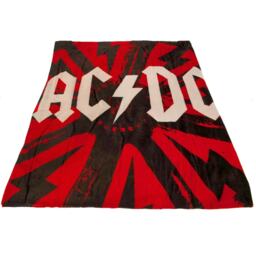 AC/DC Premium Coral Fleece Blanket - Red/Black/White - One Size