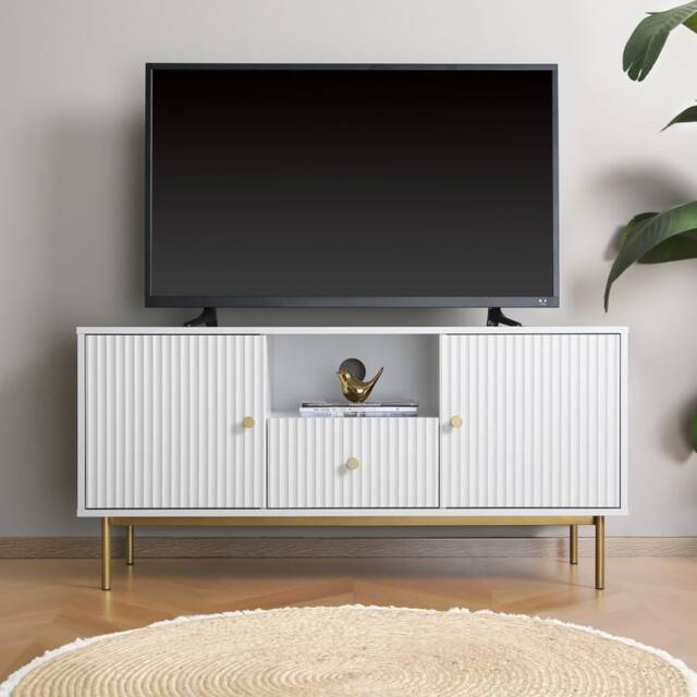 Devon - Modern TV Unit - White -