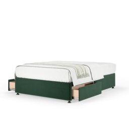 Ortho Classic Orthopaedic Green Plush Velvet 2 Drawer Divan Set Small Double