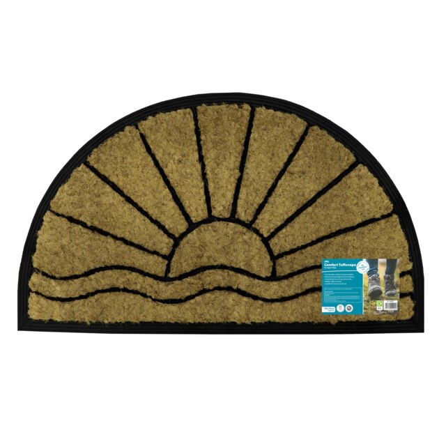 JVL Comfort Halfmoon Coir Tuffscrape, 40x70cm, Sunset
