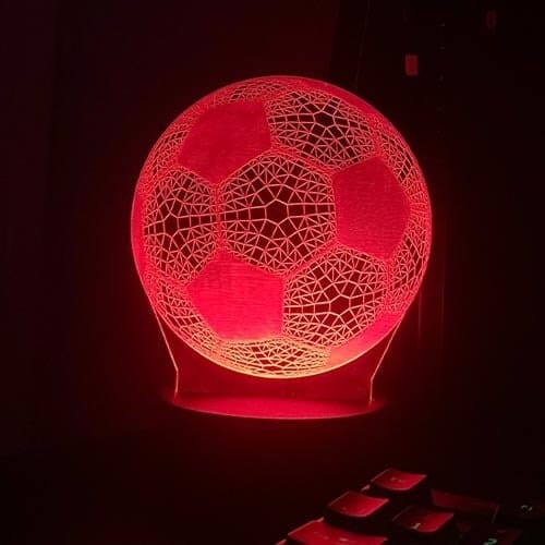Football Sports Acrylic Sign with LED Light Base